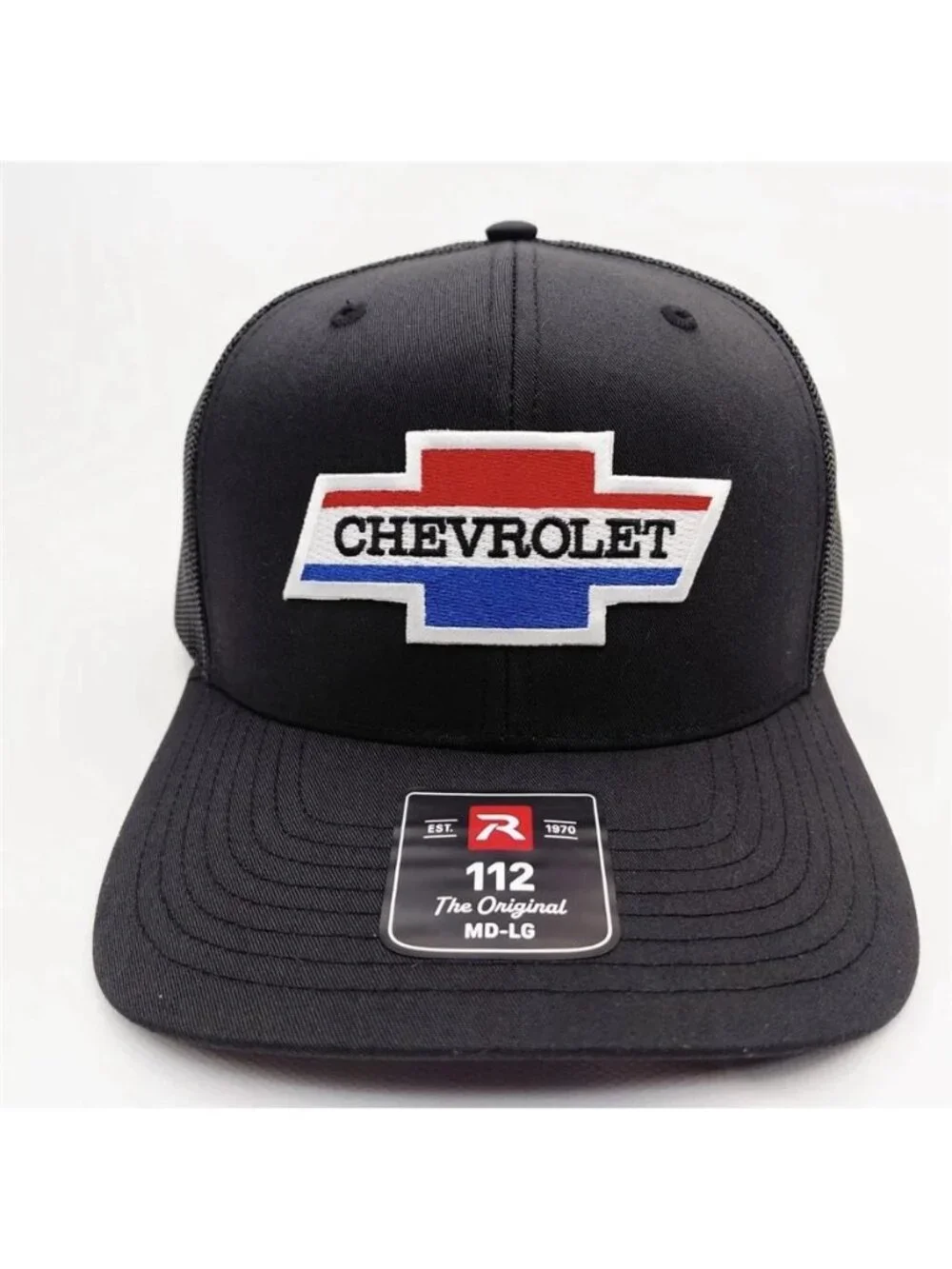 Retro Chevy Chevrolet Embroidered Patch Hat Richardson 112 Snapback Cap Bowtie